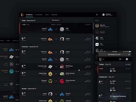 league of legends esports schedule.